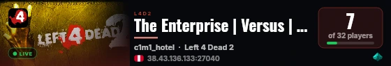The Enterprise live status badge