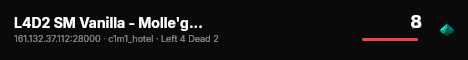 L4D2 SM Vanilla - Molle'gaming Server 2 live status badge