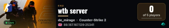 wtb server live status badge