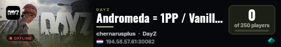 Andromeda = 1PP / Vanilla+ / High FPS / More Loot live status badge