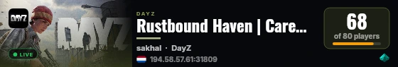 Rustbound Haven | CarePackages | Build++ | Vanilla+ Old School | PvE/PvP | Survival Craft live status badge