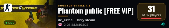 Phantom public [FREE VIP] live status badge