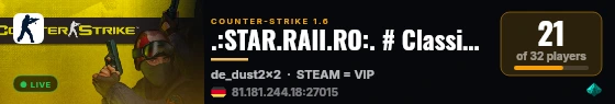 .:STAR.RAII.RO:. # Classic | Skins | VIP FREE 22-10 live status badge