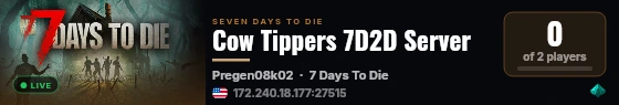 Cow Tippers 7D2D Server live status badge