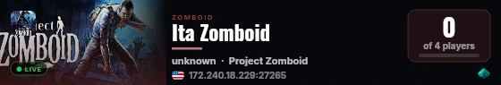 Ita Zomboid live status badge