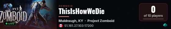 ThisIsHowWeDie live status badge