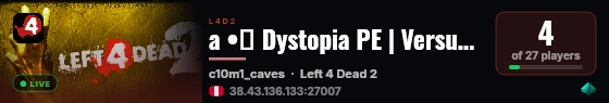 a •✦ Dystopia PE | Versus | 14vs14 ✦• live status badge