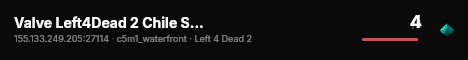 Valve Left4Dead 2 Chile Server (srcds1010-scl1.241.100) live status badge