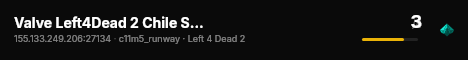 Valve Left4Dead 2 Chile Server (srcds1020-scl1.241.120) live status badge