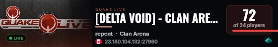 [DELTA VOID] - CLAN ARENA live status badge