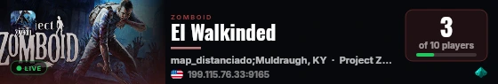 El Walkinded live status badge