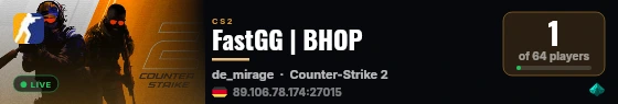 FastGG | BHOP live status badge