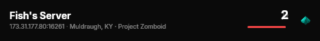 Fish's Server live status badge