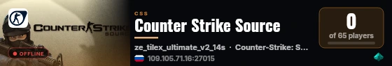 Counter Strike Source live status badge