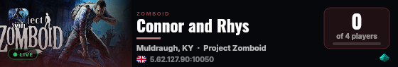 Connor and Rhys live status badge