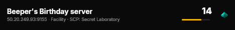 Beeper's Birthday server live status badge