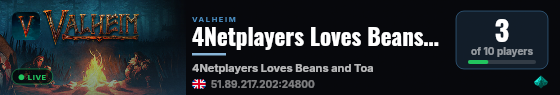4Netplayers Loves Beans and Toast live status badge