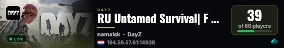 RU Untamed Survival| F Wars live status badge