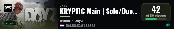 KRYPTIC Main | Solo/Duo/Trio | High FPS live status badge