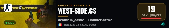 REVIVE-CS.RO live status badge