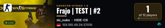 Frajo | TEST | #2 live status badge
