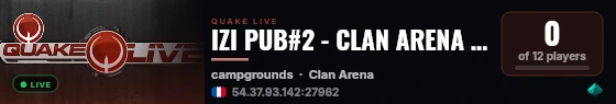 IZI PUB#2 - CLAN ARENA - 4v4 CA - Regular Server live status badge