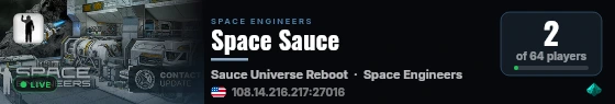 Space Sauce live status badge