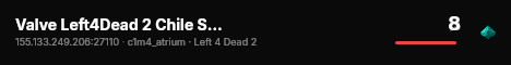 Valve Left4Dead 2 Chile Server (srcds1020-scl1.241.96) live status badge