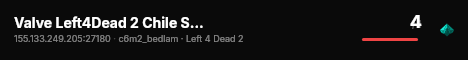 Valve Left4Dead 2 Chile Server (srcds1010-scl1.241.166) live status badge