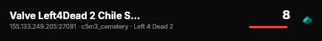 Valve Left4Dead 2 Chile Server (srcds1010-scl1.241.67) live status badge