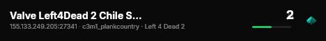 Valve Left4Dead 2 Chile Server (srcds1010-scl1.241.327) live status badge