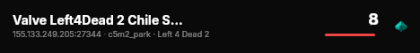 Valve Left4Dead 2 Chile Server (srcds1010-scl1.241.330) live status badge