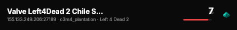 Valve Left4Dead 2 Chile Server (srcds1020-scl1.241.175) live status badge