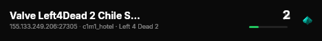 Valve Left4Dead 2 Chile Server (srcds1020-scl1.241.291) live status badge