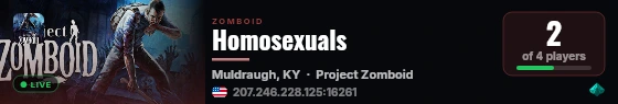 Homosexuals live status badge