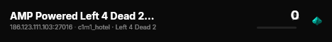 AMP Powered Left 4 Dead 2 Server live status badge