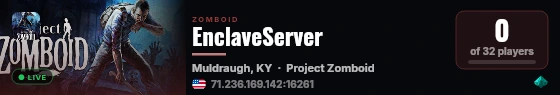 EnclaveServer live status badge