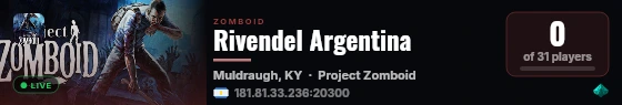 Rivendel Argentina live status badge