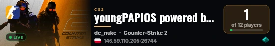 youngPAPIOS powered by PRACC.COM live status badge