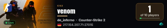 venom live status badge