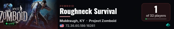 Roughneck Survival live status badge