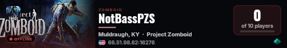 NotBassPZS live status badge