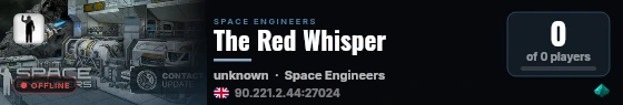 The Red Whisper live status badge