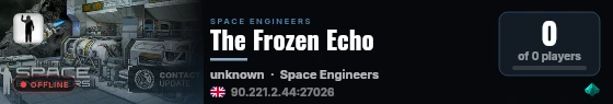 The Frozen Echo live status badge
