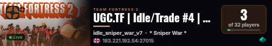 UGC.TF | Idle/Trade #4 | Sniper War | EU live status badge