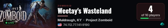 Weetay's Wasteland live status badge