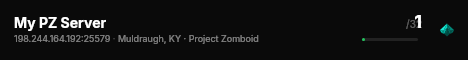 My PZ Server live status badge