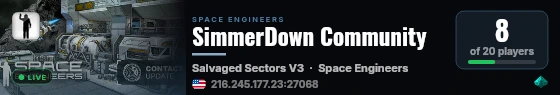 SimmerDown Community live status badge