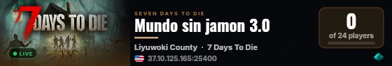 Mundo sin jamon 3.0 live status badge