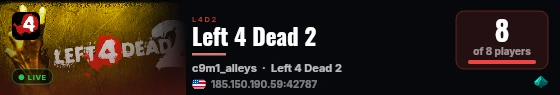 Left 4 Dead 2 live status badge